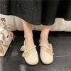 Mary Jane Shoes Girl 2024 Spring and Autumn New French Soft Bottom Flat Bottom Fairy Evening Breeze Gentle with Skirt Bean Pad Shoes