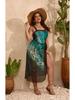 2025 Plus Size Tummy Control Lace-Up Mesh Split Bikini