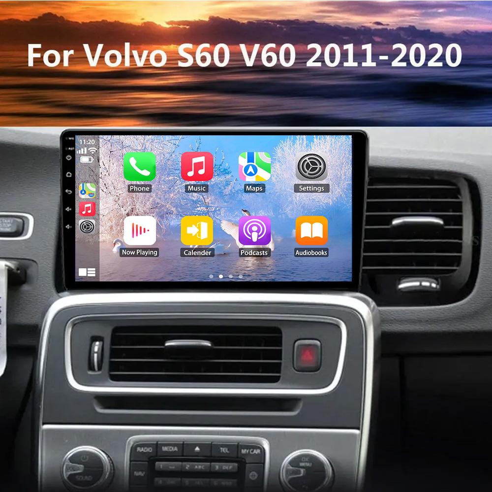 For  Volvo S60 V60 2009-2017  Android 2 Din Car Auto Carplay 4G+WIFI GPS Car Radio Navigation Multimedia Video Player Stereo BT