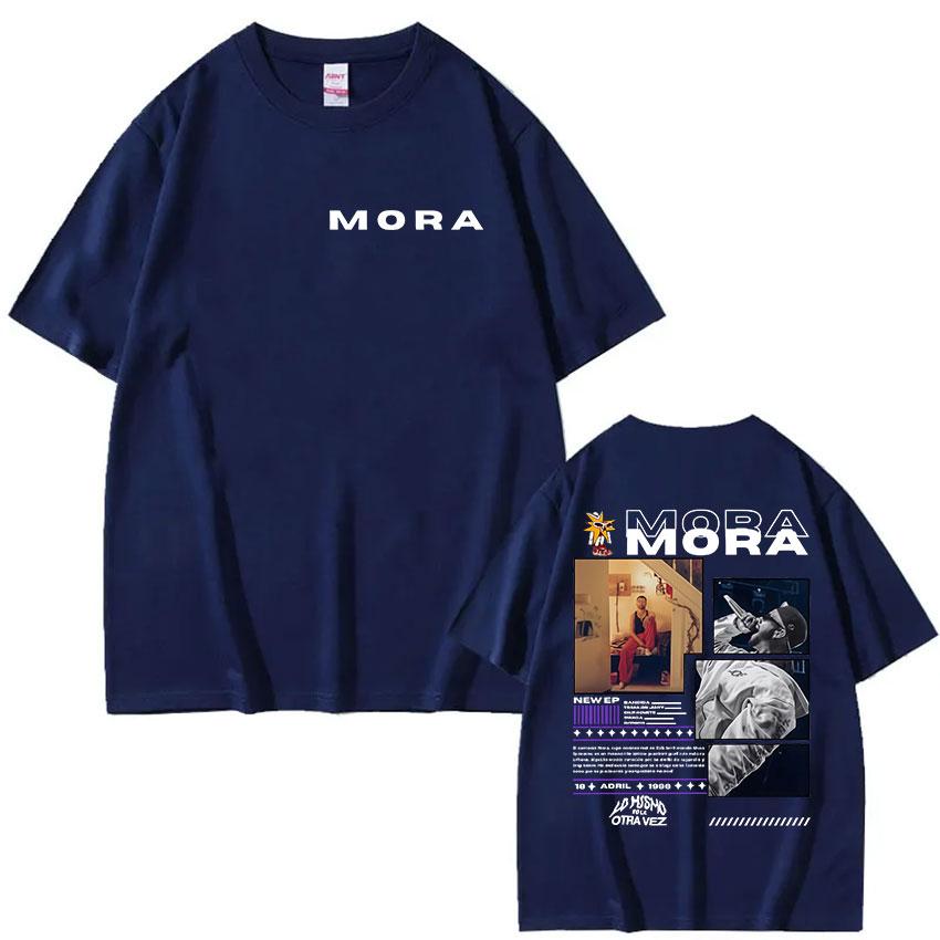 Rapper MORA Tour 2025 New Album Graphic T Shirts Unisex Clothing Hip Hop Gothic TShirt Y2K Vintage Oversized Short Sleeve TShirts