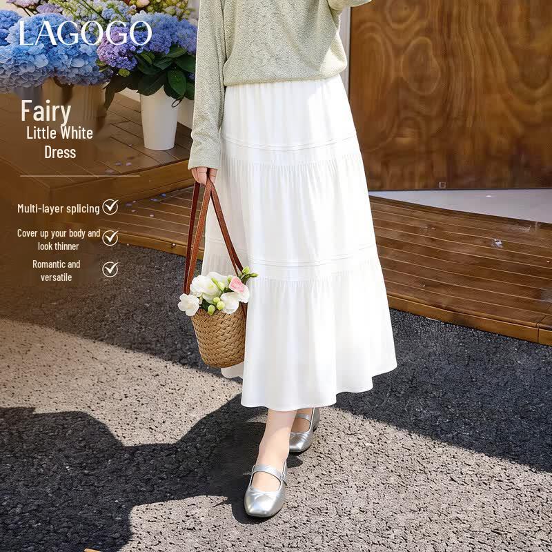 LAGOGO Tiered Maxi Skirt S