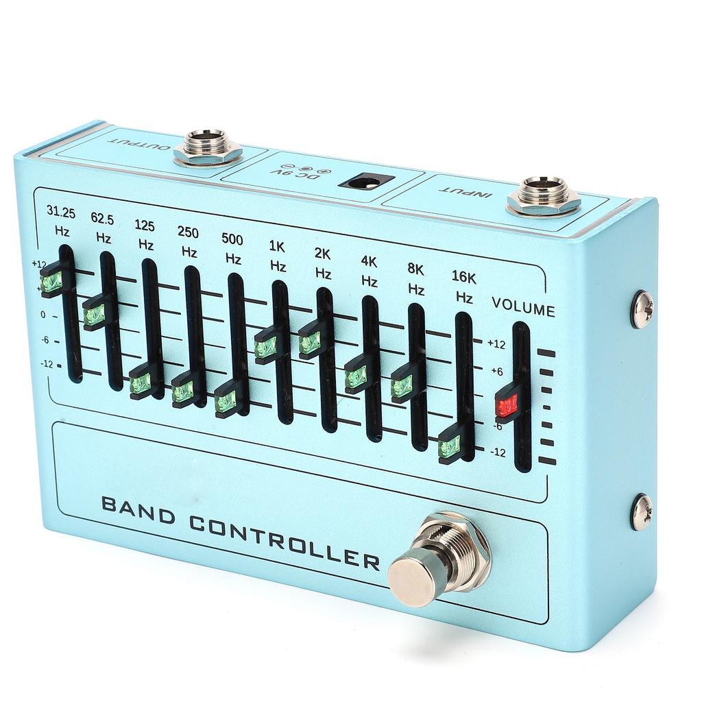 Sound Equalizer 10 Band EQ Pedal Guitar Bass Tuning Accessories DC 9V 30mA 31.25Hz‑16KHz