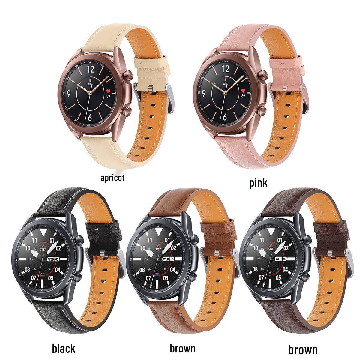 

Compatible Leather Band for Samsung Galaxy Watch 3/4/5 Pro - Official Style 45mm-22mm