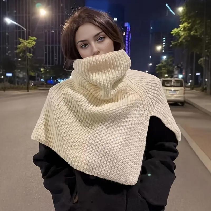 1PC Scarf Versatile Clothing Accessories Minimalist Style Solid Color Elegant Shawl Classic High Neck Design Exquisite Multi-color