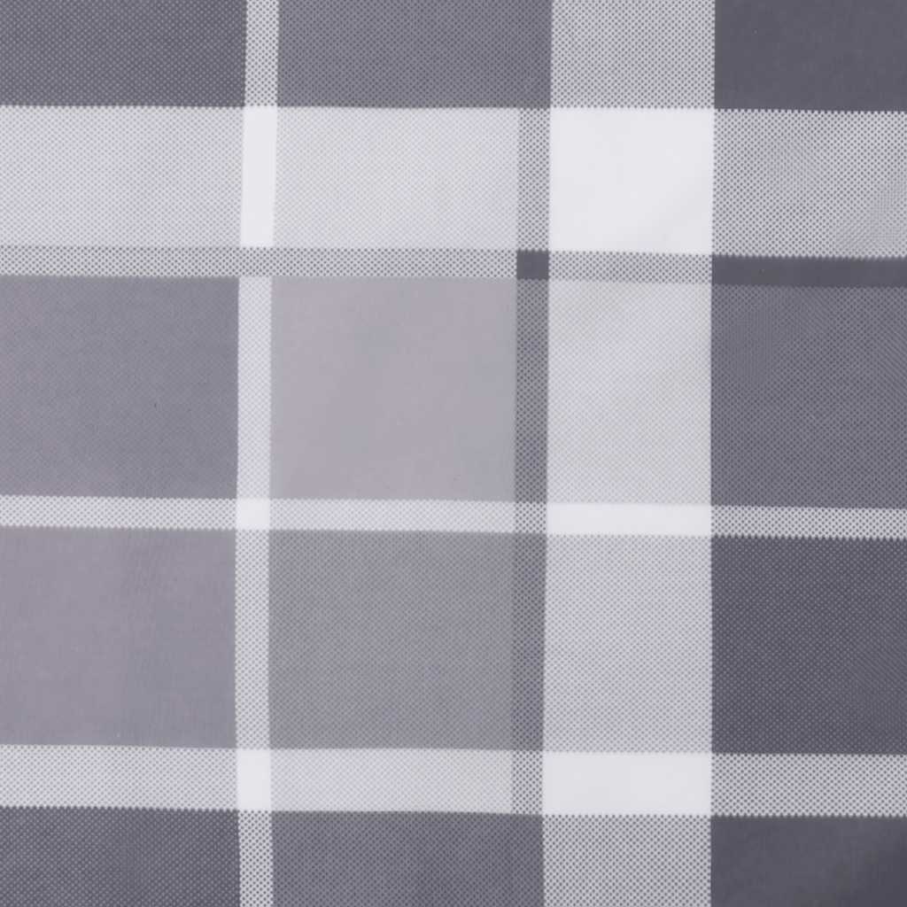 5 Piece Pallet Cushion Set Grey Checkered Fabric