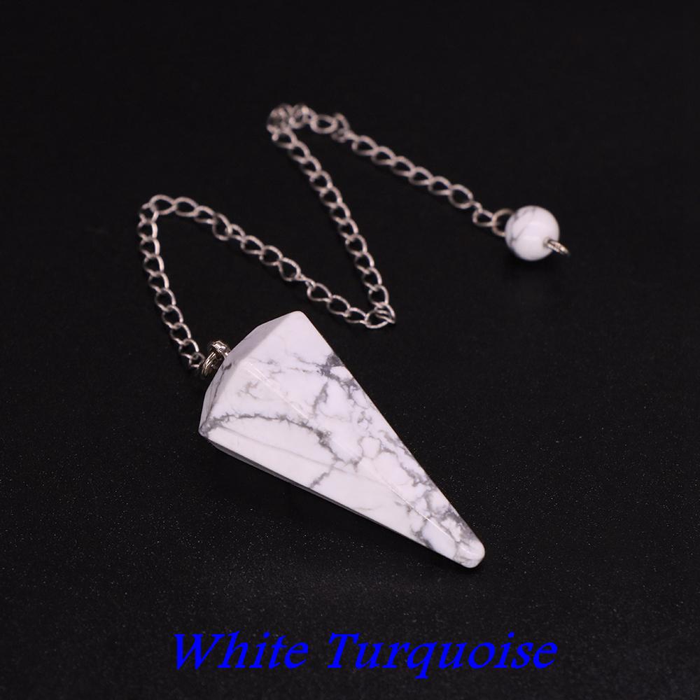 Natural Stone Quartz Agates Pendant Reiki Healing Crystal Cone Amethyst Charm Gems Pendulum Chakra Wicca For Divination Dowsing