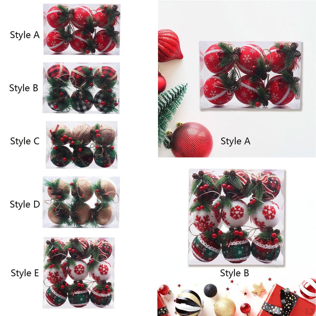 Christmas Ball Ornaments Decorative Baubles Pendants Party Favors for Xmas Trees