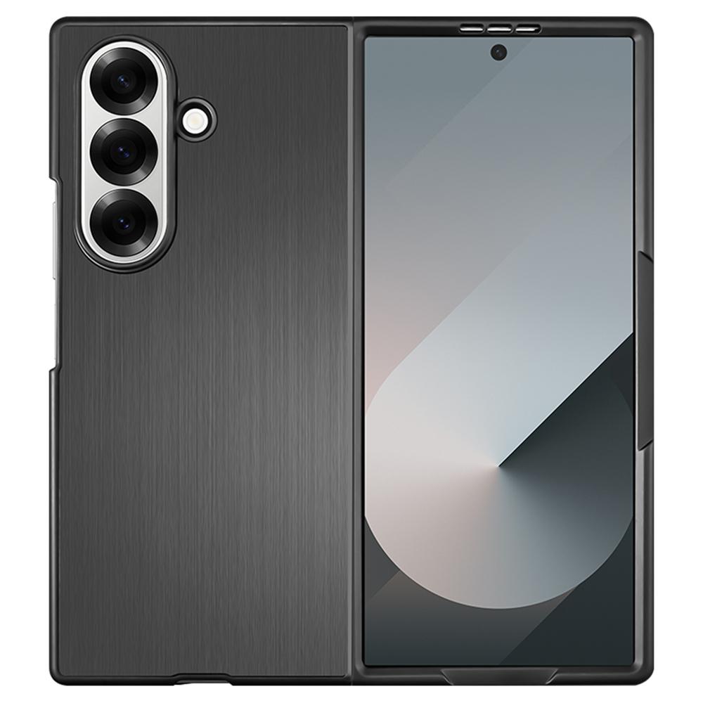 

For Samsung Galaxy Z Fold7 5G Case Protective Stainless Steel+PC Phone Cover Grey