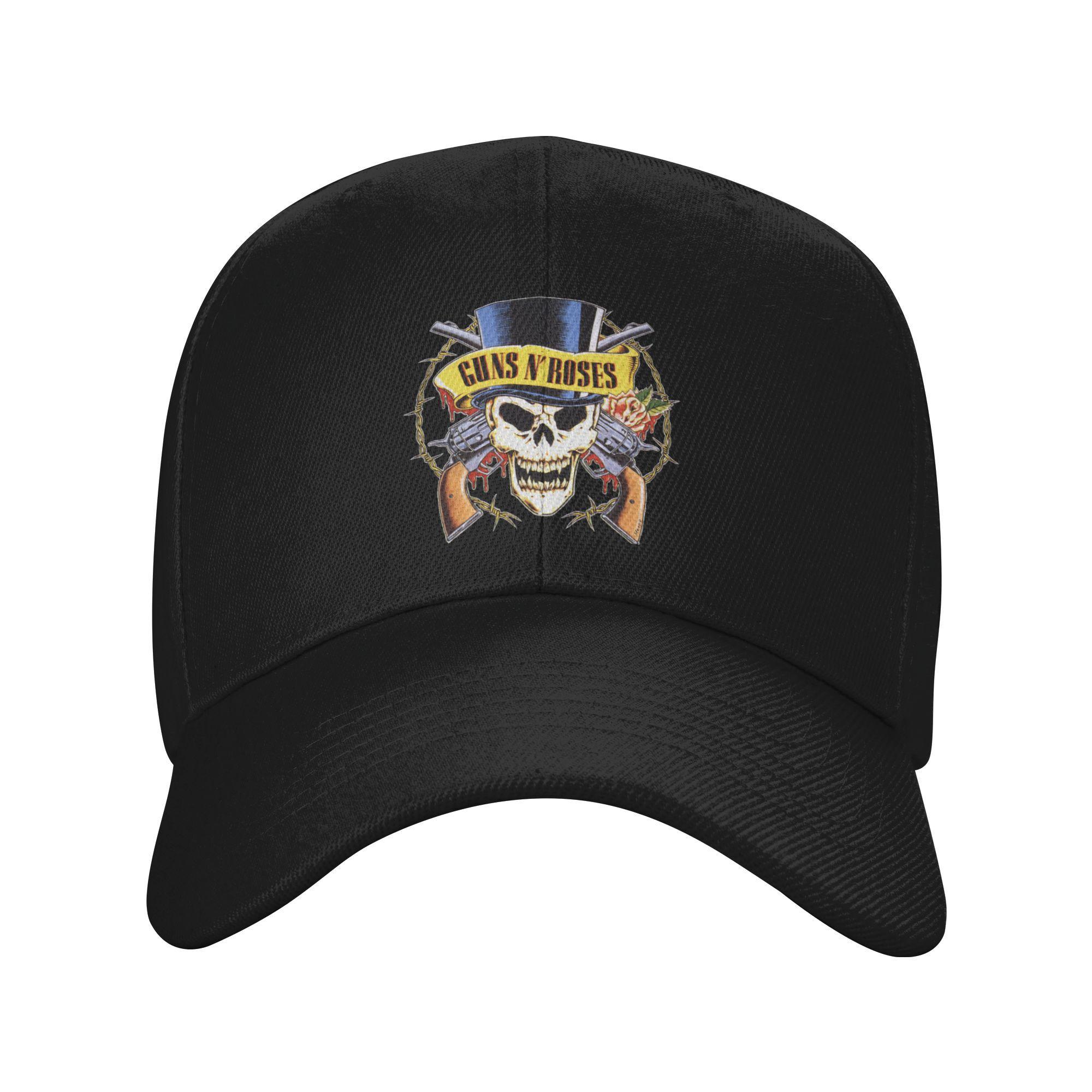 

Custom Fashion Guns N Roses Baseball Cap for Unisex Women Adjustable Adult Bullet Logo Dad Hat Summer One Size