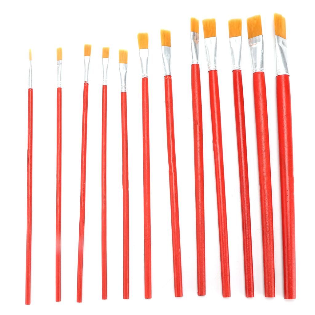12Pcs Paint Brush Set Multifunctional AntiShedding Bristles Watercolor Painting Brush for Painters
