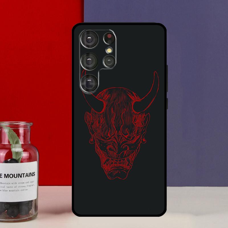 Oni Hannya Mask Funda Case For Samsung Galaxy S25 Ultra S9 S10 S20 FE S21 S22 S23 Plus S24 Ultra Phone Cover