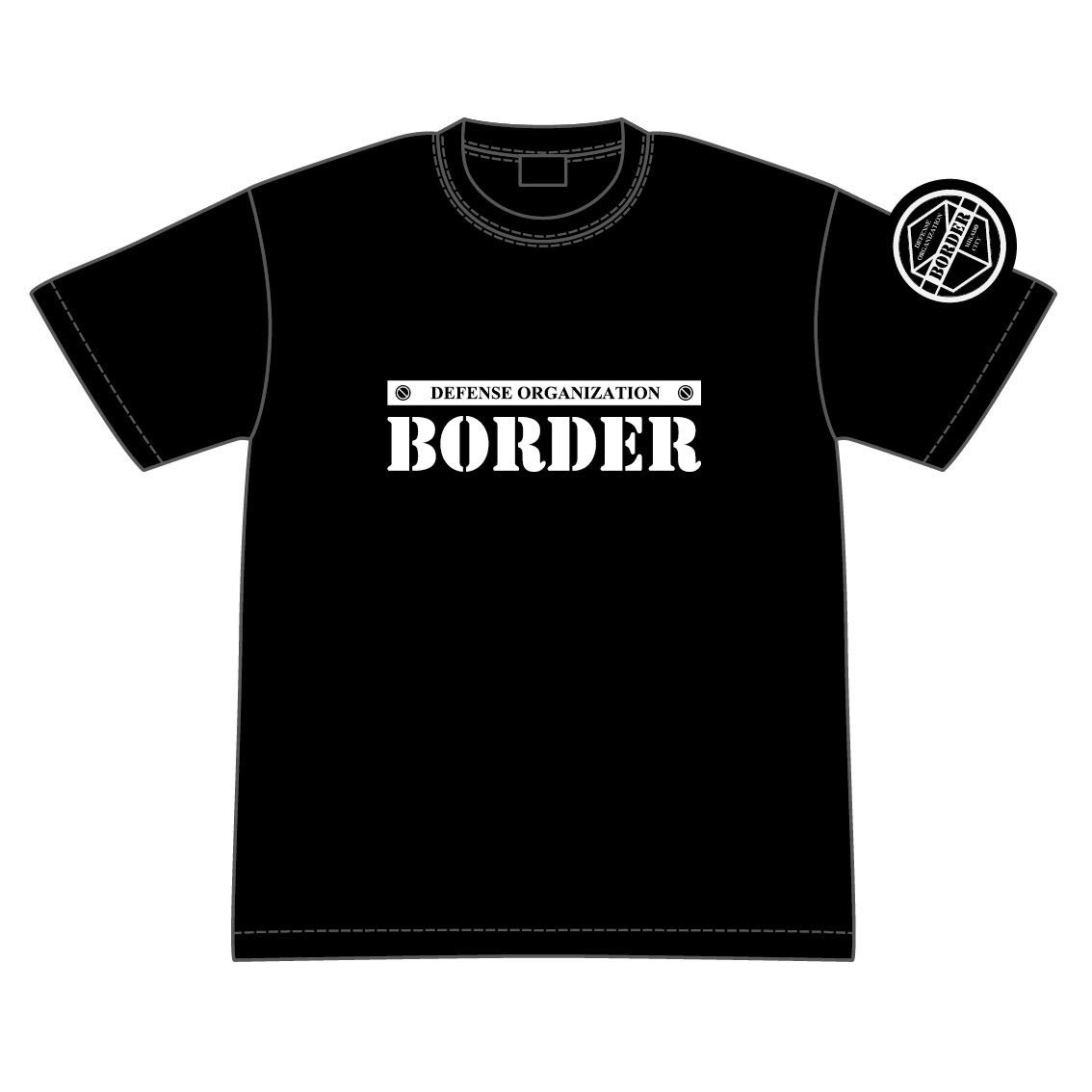 

World Trigger Border Glow-in-the-Dark T-Shirt, Size L, Black, 4570085030507