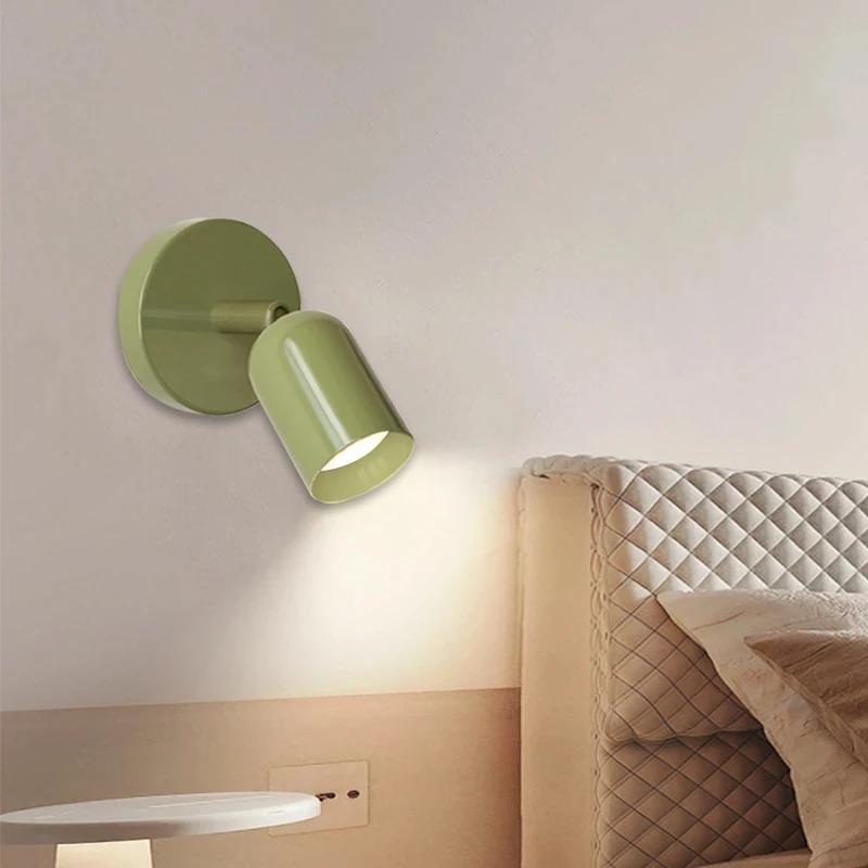 Nordic LED Wall Lamp Minimalist Macaron Room Decorative For Bedside Study Entryway Hallway Aisle Indoor Decor Lighting Fixtures