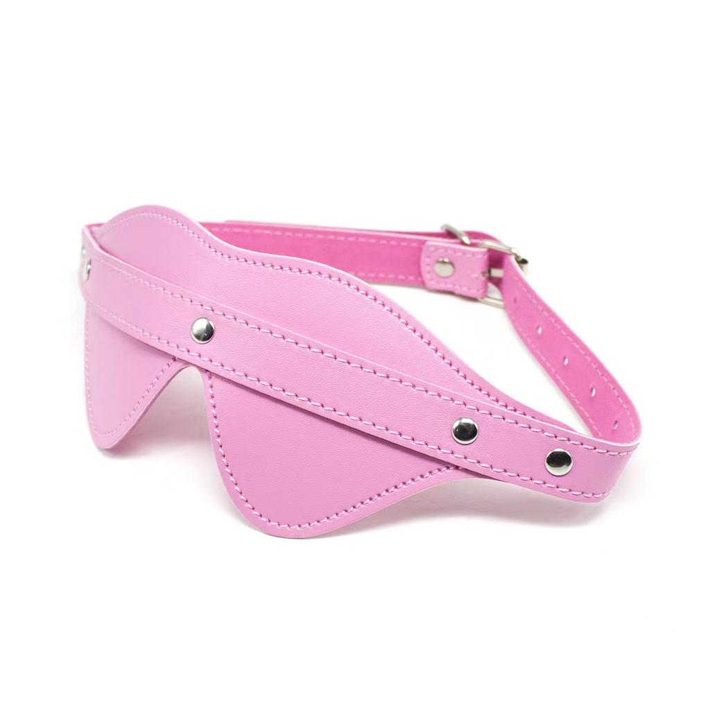 New Leather Cosplay Blindfold Sexy Fashion Adult Eye Patch Black Rose Pink Party Costume Props