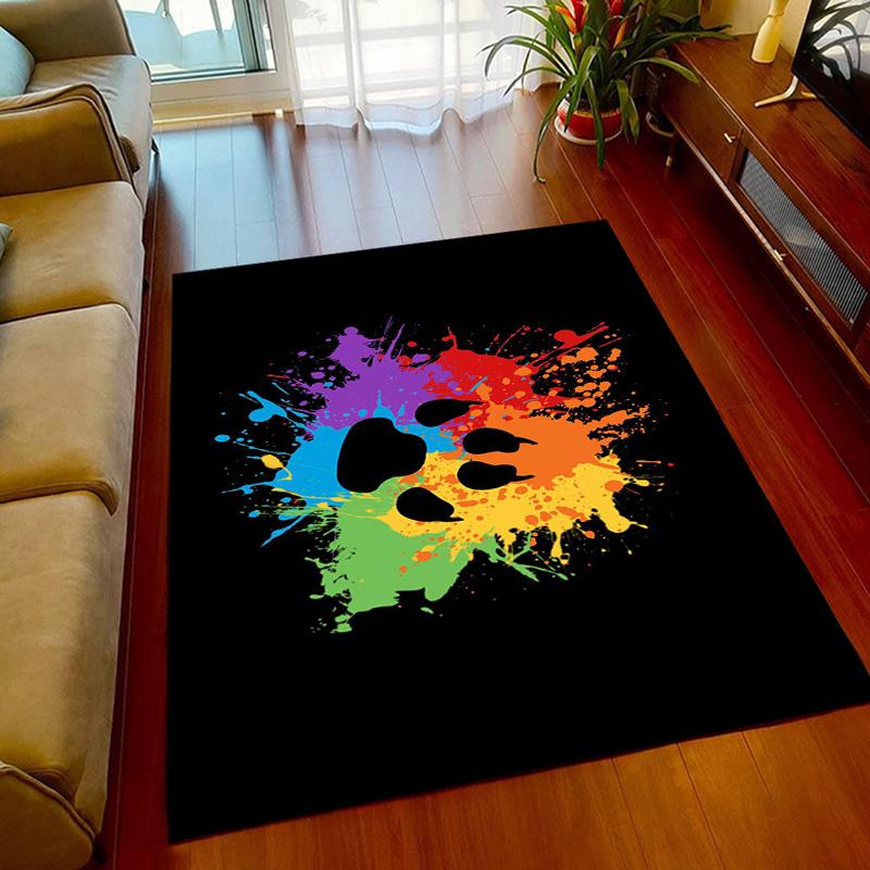 Pets Footprint Sole Series Area Rug Large,Carpet Rug for Living Room Bedroom Doormat Decoration,kids Non-slip Floor Mat Sofa