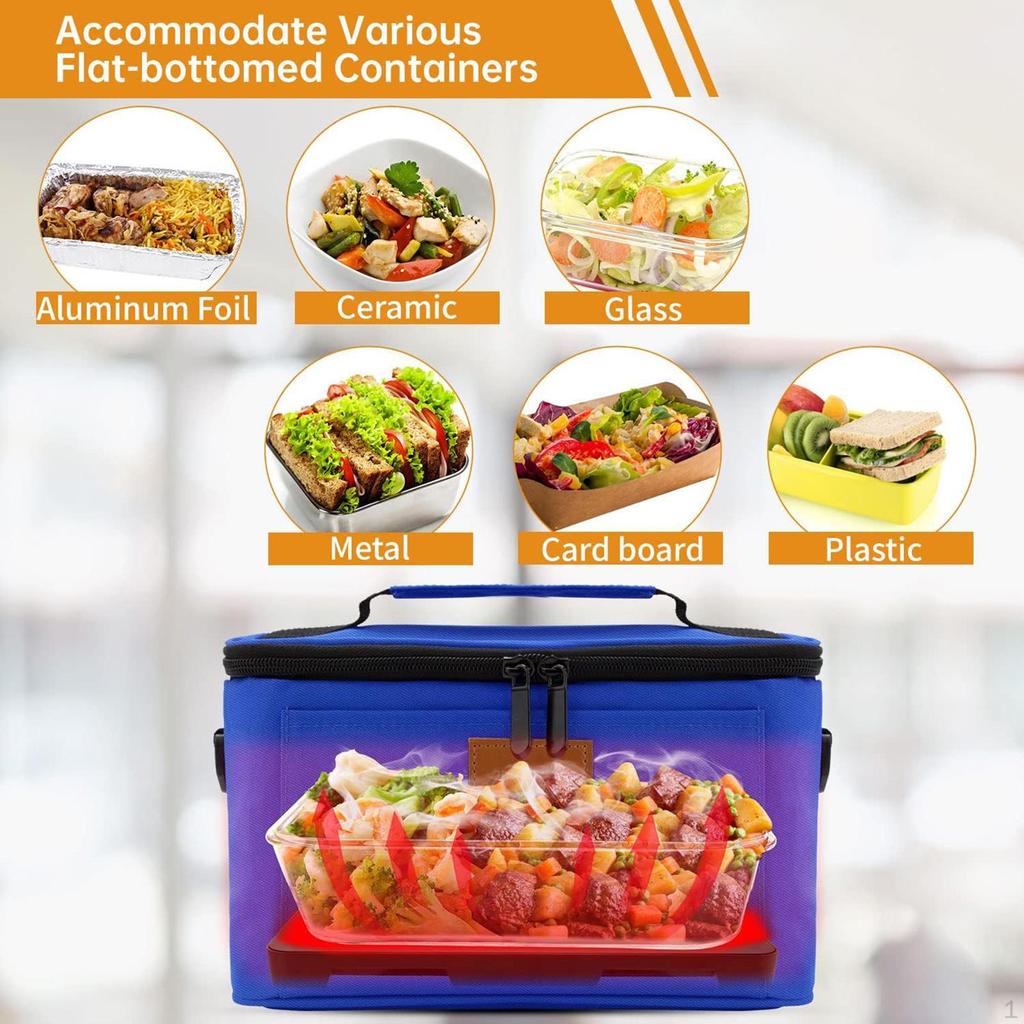 Electric USB Heated Lunch Box Heater Tote Reusable Waterproof,Food Insulation Bag,Food Warmer