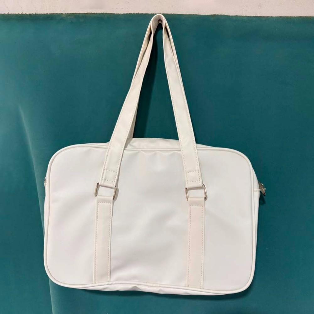 PU Leather JK Uniform Shoulder Bag Large Capacity Messenger Bag JK Tote Bag  Travel