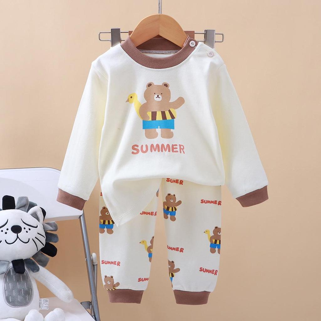 2025 Kids' Pure Cotton Underwear & Pajama Set for Boys & Girls - Autumn Wear