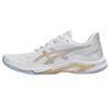 Asics NETBURNER BALLISTIC FF 4 Dämpfung Niedrig geschnitten Trainingsschuhe Damen Weiß Gold 1052A083-102