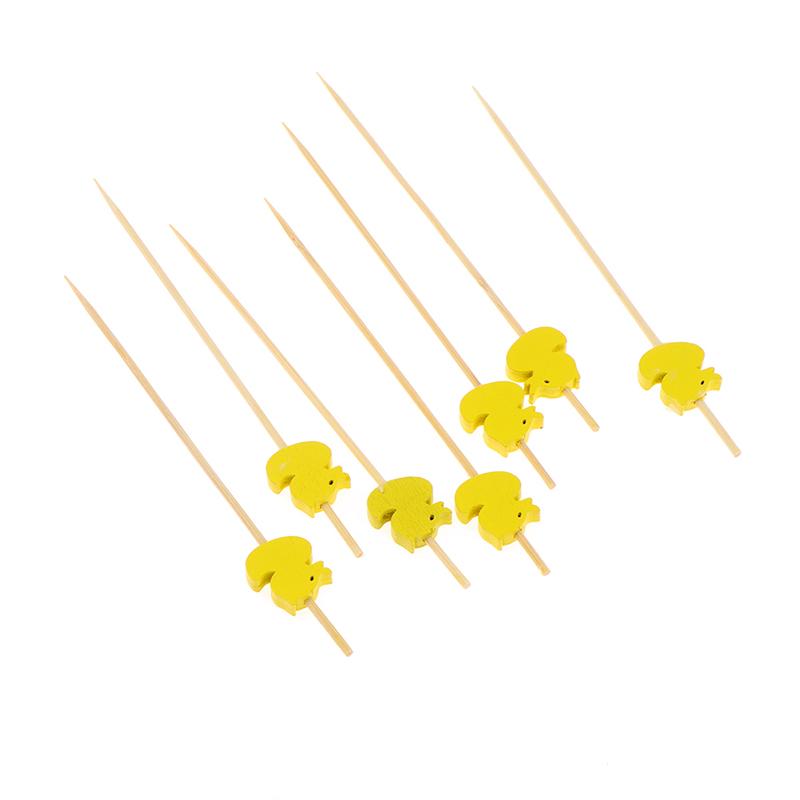 100 Pcs Disposable Bamboo Picks Food Fruit Cocktail Handmade Toothpicks