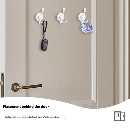 

2 шт. Гачок на присосці Надміцний Без свердління Багаторазовий Знімний Нержавіюча сталь Скло Вікно Двері Тримач для рушників для душу для Ванної кімнати Кухні 2pcs чорний