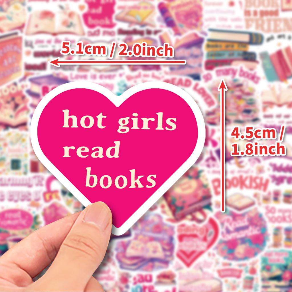 50 Pink Books In English Short Sentences Graffiti Stickers TUMUDIY Suitcase Notebook Decoration Stickers