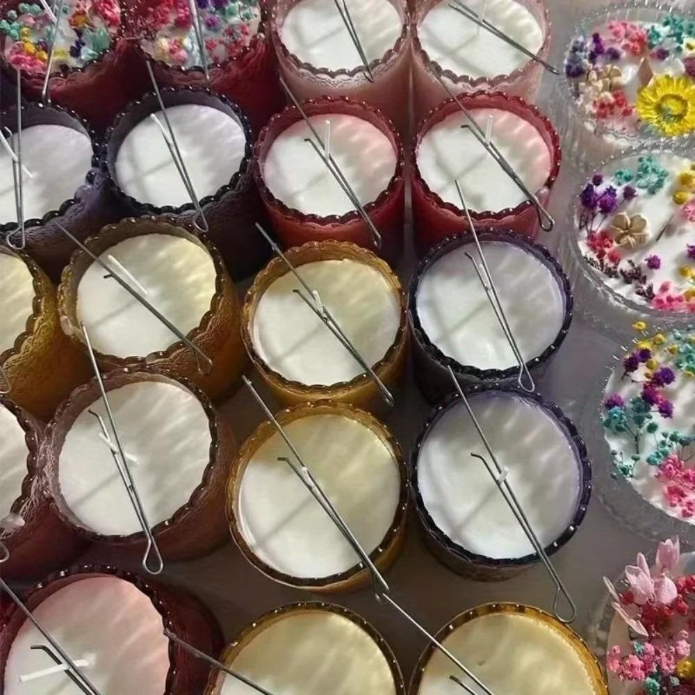 20PCS Stainless Steel Candle Wick Holder Mini Size Reusable Wick Centering Device Heat Resistant Candle Making Tool