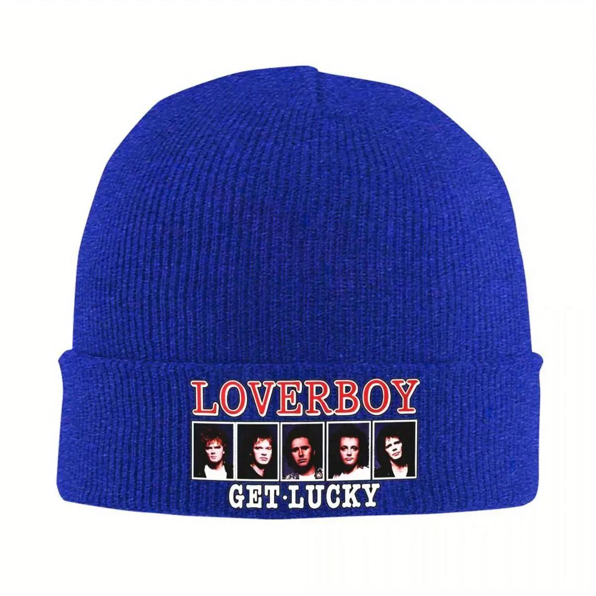 

Loverboy Beanie Hats logo epic Skullies Beanies Outdoor Thermal Elastic Unisex Women Caps Winter Custom Cool Bonnet Hats Gift Idea