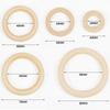 Natural Wooden Rings Beads Unfinished Wood Hoops Baby Teether Circle Macrame DIY Crafts Gift Jewelry Making Ornament Accessories
