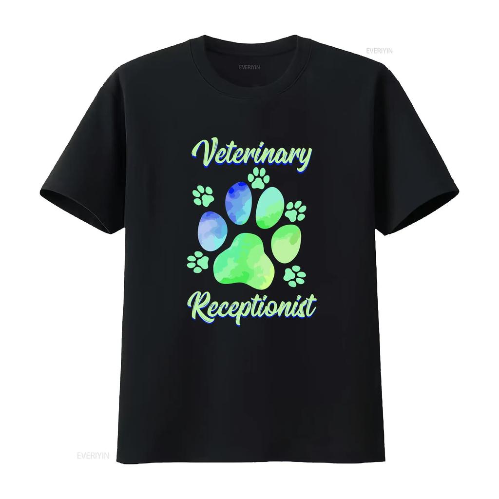 Vet Tech T Shirt Reception Veterinarian Animal Veterinary Receptionist Vintage Washed Fashion Soft Streetwear Stylish Casual