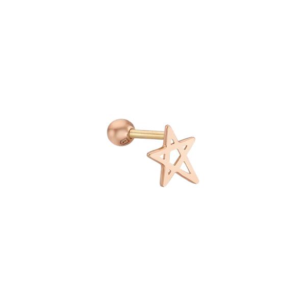 Lloyd Star Basic Simple 14K Gold Half Piercing Lpfh3049G