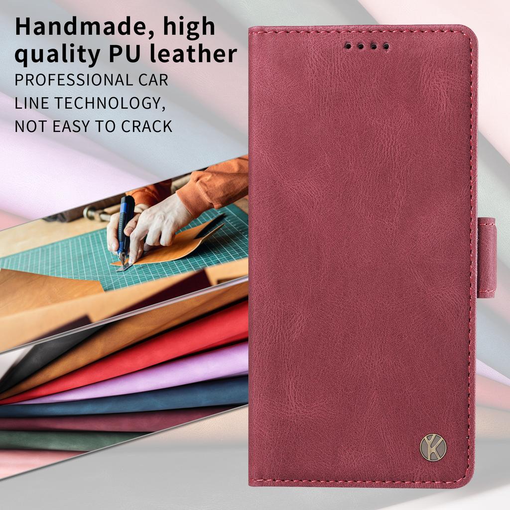 For Realme 15 Pro 5G/Realme 15 5G Leather Case YIKATU YK-005 Skin-touch Feeling Wallet Phone Cover