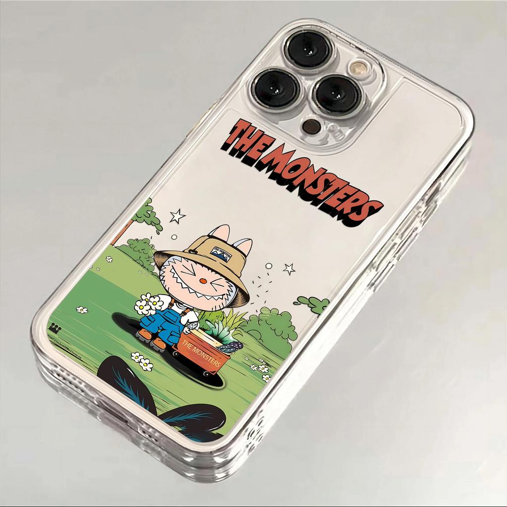 

Мультяшный Милый Labubu Чехол для Телефона для iPhone 16 15 14 13 12 11 Pro Max Mini X XS 7 8 Plus 16E Противоударный Прозрачный Чехол Fundas For iPhone 7 8 SE