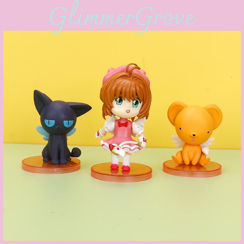 Charming Pvc Cardcaptor Sakura Collectible Cake Decoration Figures With Six Designs