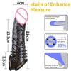 Men's Pleasure Enhancer Sleeve - Textured Penis Extender with Stimulating Particles, Delay Condom for Sensitivity, Couples Sex Toy