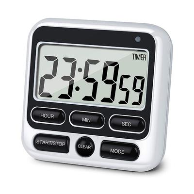 Tela digital temporizador de cozinha display grande temporizador digital quadrado cozinhar contagem regressiva despertador sono cronômetro