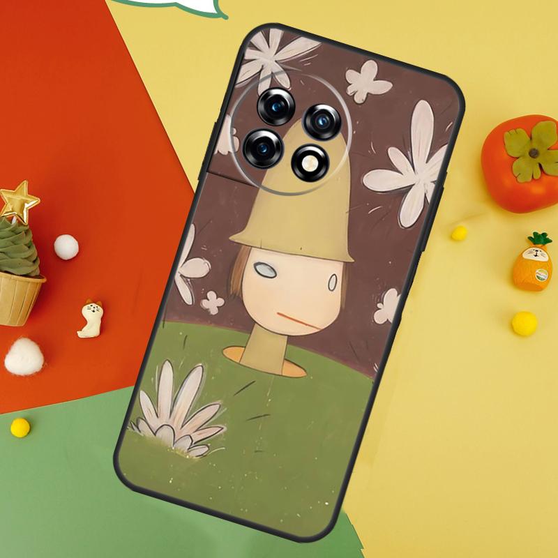 Cartoon Aesthetic Yoshitomo Nara Back Case For OnePlus 15 13R 13 13T 12 12R 11 10 10T 8T Nord CE 5 2 3 4 Lite N20 N30 Cover