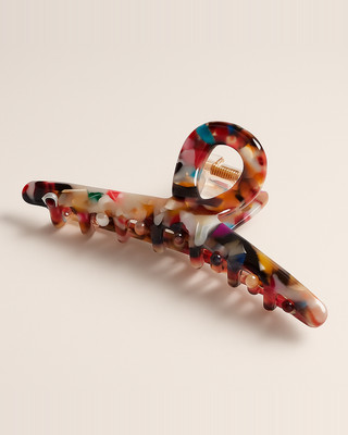 Acetic Acid Marble Textured Hair Claw Acetate Women Hair Claw Fashion Temperament Barrettes Shark Crab Clips Hair Accessoires