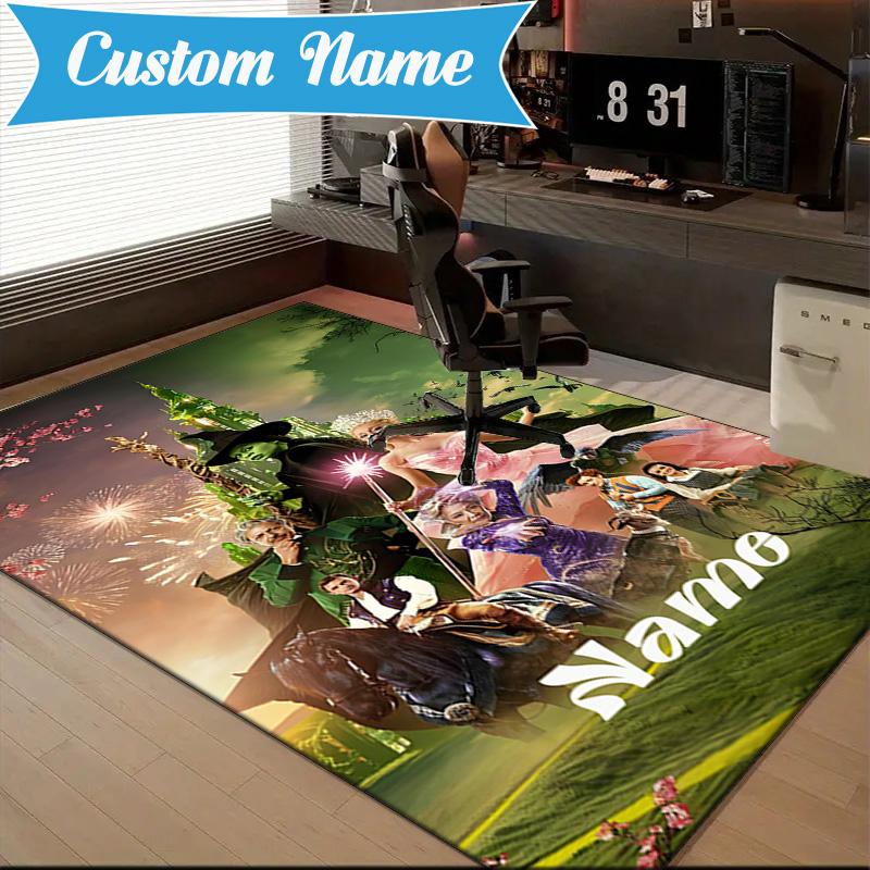Tappeto Magico Amicizia Strega Personalizzato Nome Tappeto da Gioco, Tappetino per Camera da Letto Soggiorno Ingresso Tappeto, Idea Arredamento Casa Regalo per Natale Compleanno