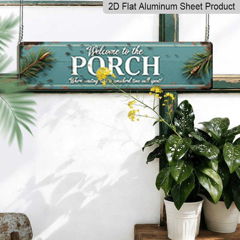 15.7×3.94inch "Welcome To The " Vintage Aluminum Sign/ Decorative Sign - Rustic Forest Scene with Owls and Trees Decorative Wall Art for Home or