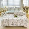 Ins Style Korean Bedding Set Breathable 3/4pcs Bed Sheets Set Quilt Covers Solid Duvet Covers for Home School  Fundas Nórdicas