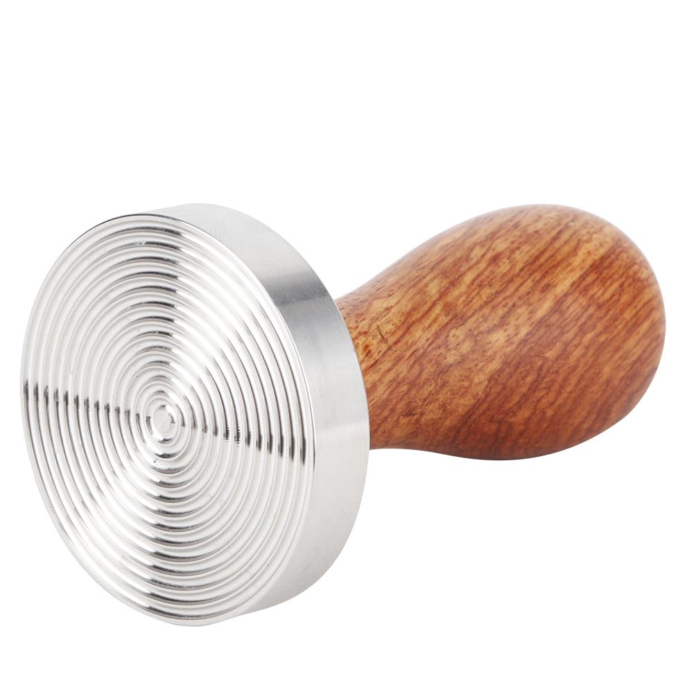 58mm Home Office Edelstahl Kaffee Tamper Kaffeepulver Stampfwerkzeug mit Griff