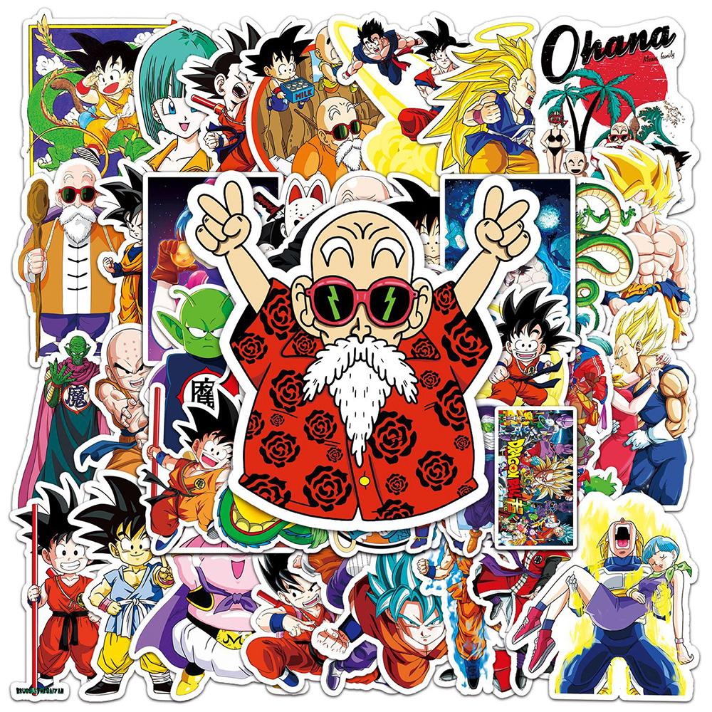 

50/100pcs Anime Dragon Ball Stickers for Kids DIY Graffiti Skateboard Laptop Water Bottle Motorcycle Cartoon Toy Decals Sticker