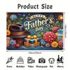 2D Blumen & Geschenk Vatertag Kulisse Retro Hut Thema Fotografie Hintergrund Banner