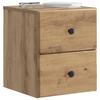 Wall Mounted Nightstand 2 Pcs Artisan Oak 34.5 X 33 X 40 Cm