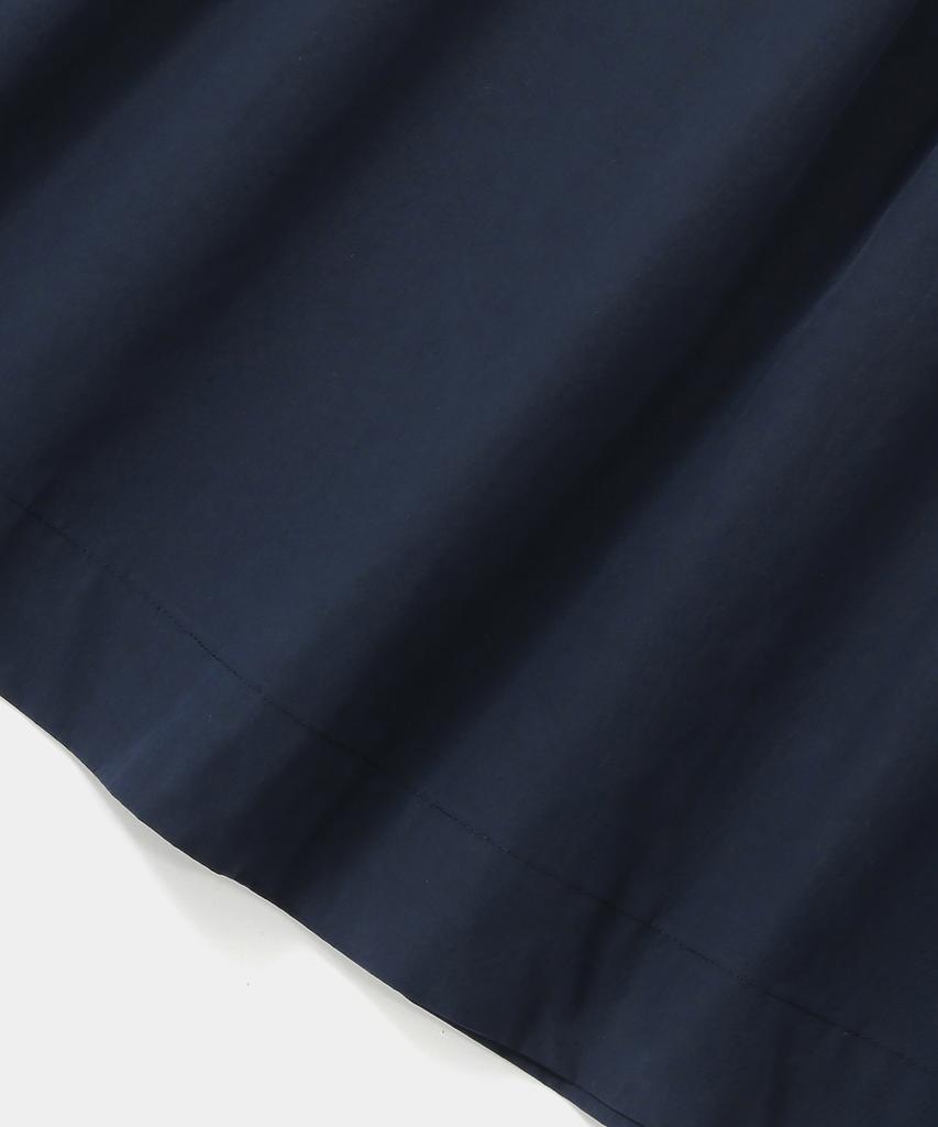 COLUMBIA UNIVERSITY All-Round Pleats Cotton Long Skirts Crown Navy
