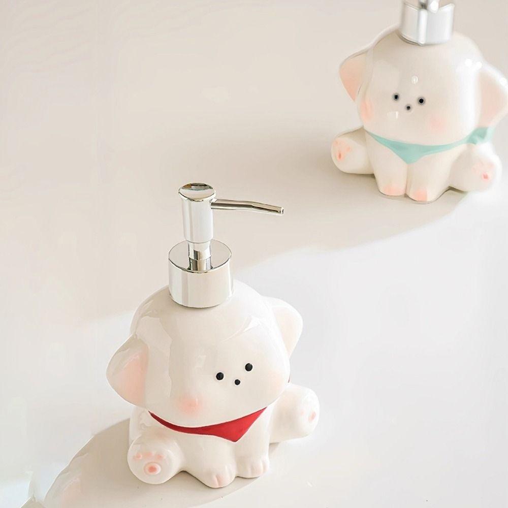 Ceramic Dog Shape Lotion Bottle Dog Shape Shampoo Bottle Shower Gel Separate Bottles  Kitchen