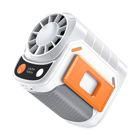 

Ice Cooling Waist Clip Fan Portable High-Speed Mini Fan for Outdoor Travel Hands-Free Rechargeable Clip-on Fan for Camping Hiking Hot Weather A белый