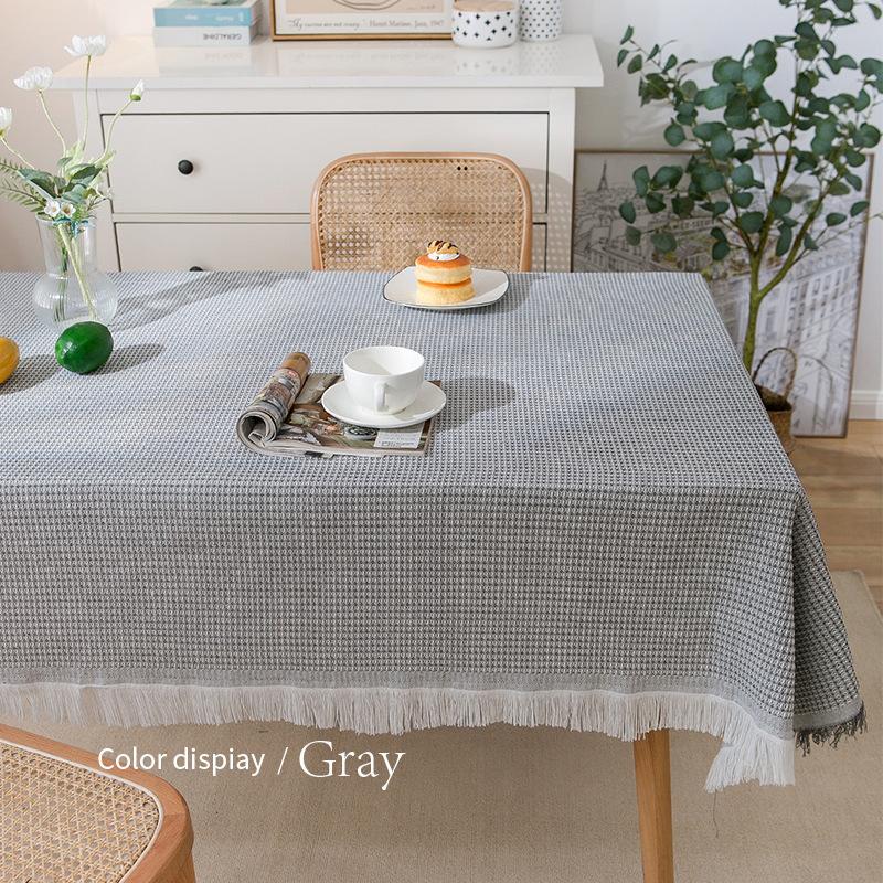 Cotton And Linen Tablecloth Rectangular Coffee Table Fringed Lace Tablecloth Photo Light Luxury Table Cloth Round Table Cloth Camping