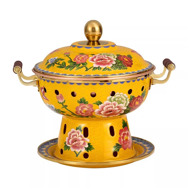 Naijiang Enamel Copper Single-Person Alcohol Hotpot